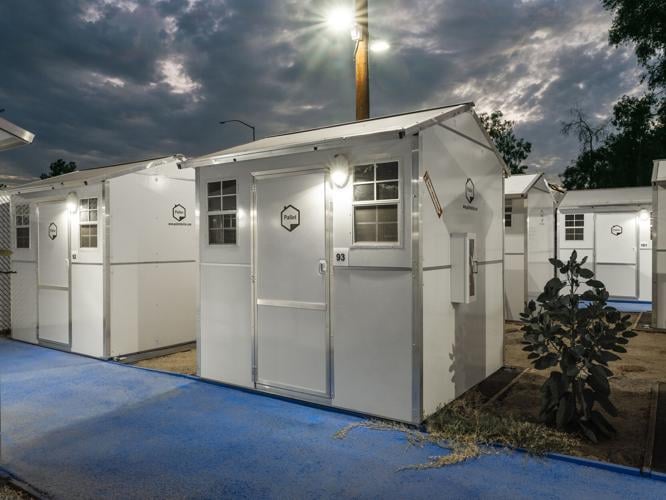 A micro-housing community being built in Tucson