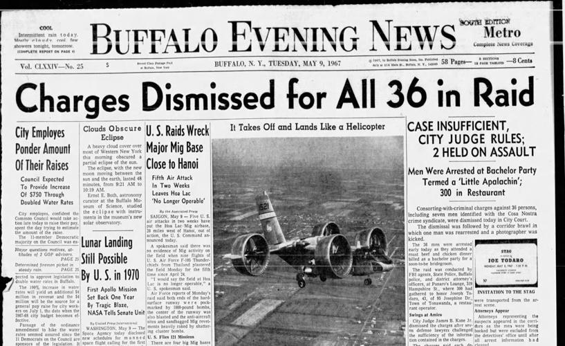 Buffalo Evening News story on charges dropped against 36 arrested at Joseph A. Todaro stag party