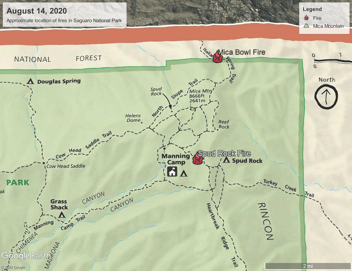 2 Lightning Sparked Fires Burning In Rincon Mountains East Of Tucson Local News Tucson Com