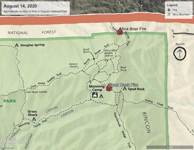 Rincon Mountains fires