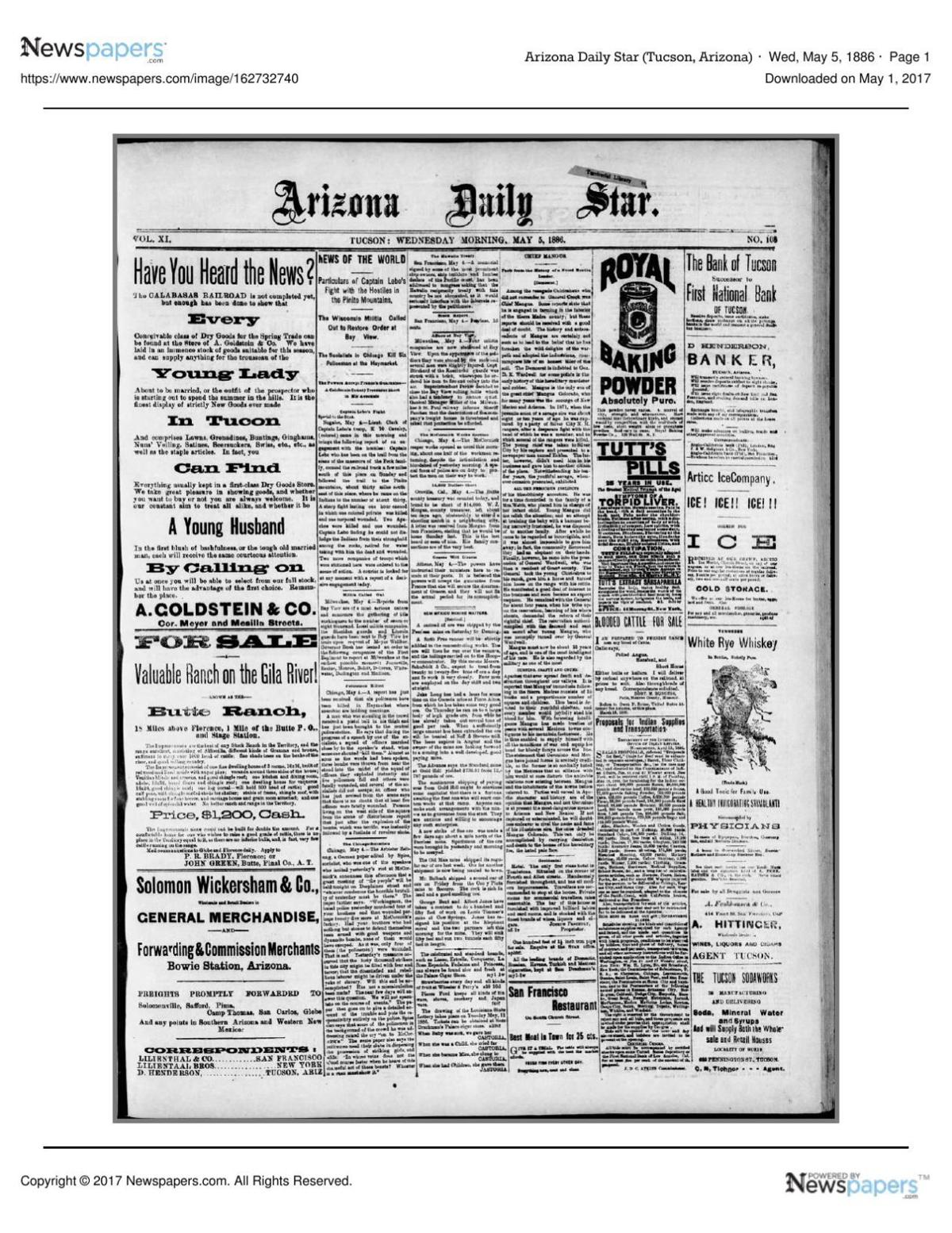Arizona Daily Star front page May 5, 1886.pdf