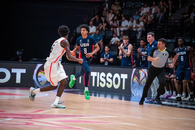 Tommy Lloyd and Mikel Brown USA vs Canada FIBA U19 World Cup