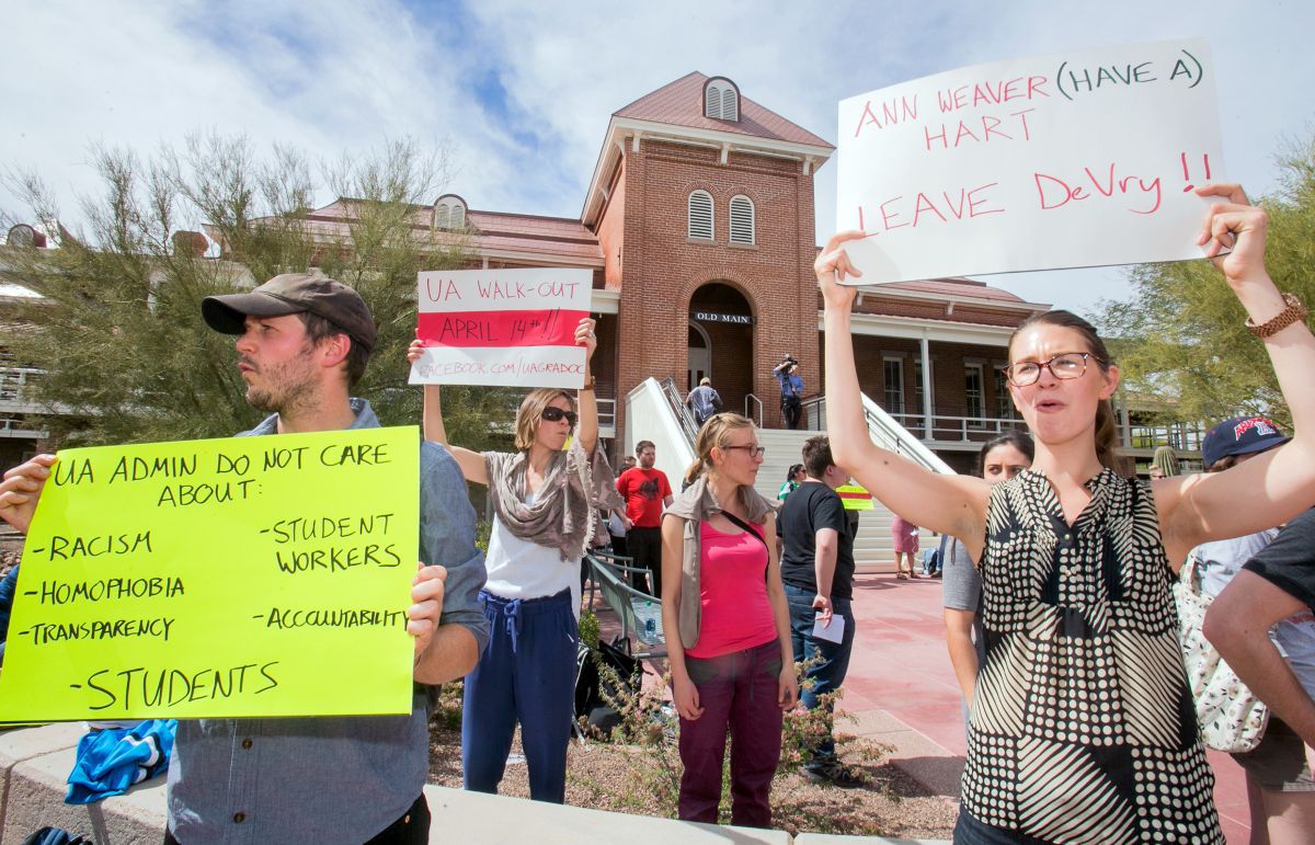 Students Protest Ann Weaver Hart