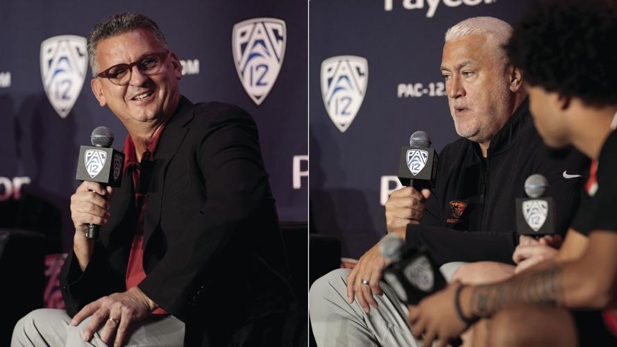 Kyle Smith | Wayne Tinkle | Pac-12 Media Day | Oct. 11, 2023