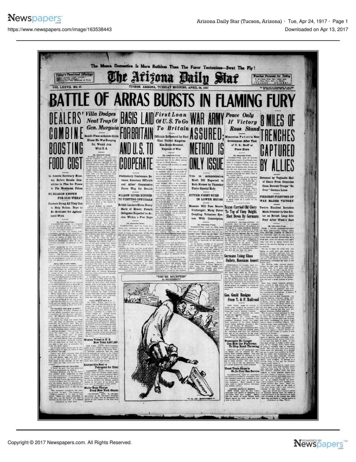 Arizona Daily Star front page April 24, 1917.pdf