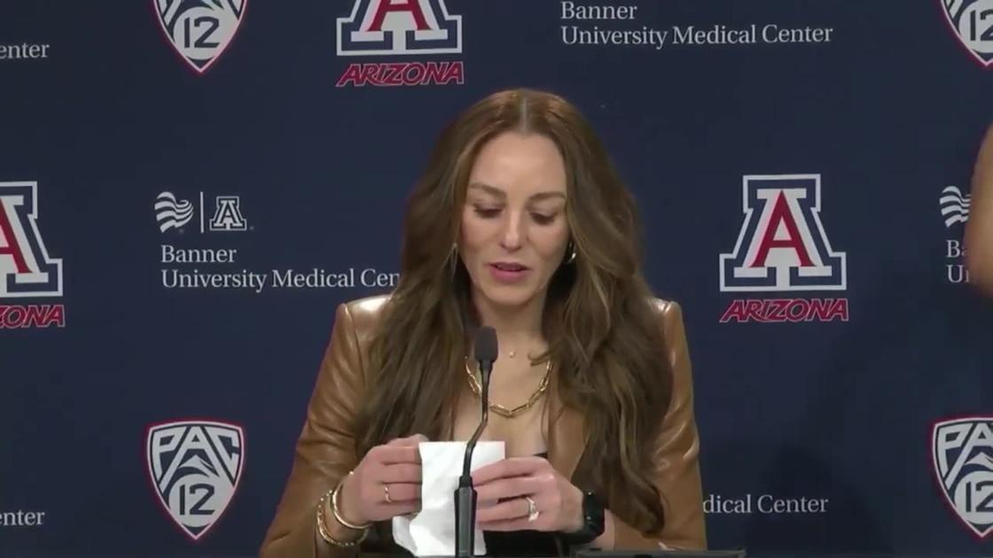 Arizona women #39 s basketball coach Adia Barnes after Wildcats #39 wild 2OT