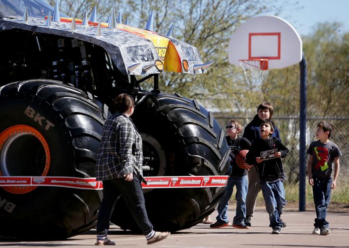 Monster truck visits Roadrunner Elementary
