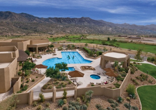 The Preserve at SaddleBrooke Aerial Pool View