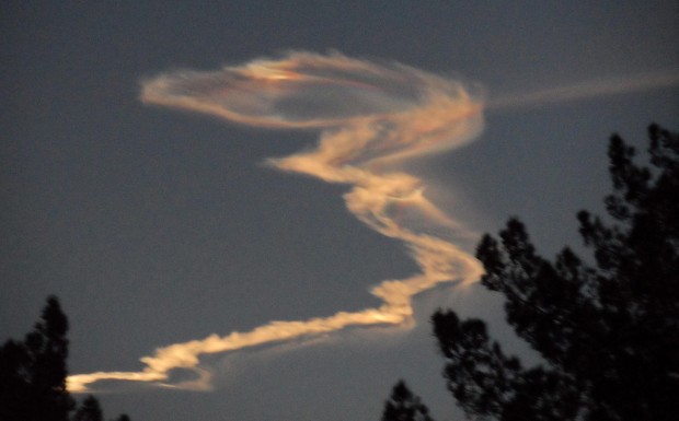 Missile's contrail lights up SW skies    