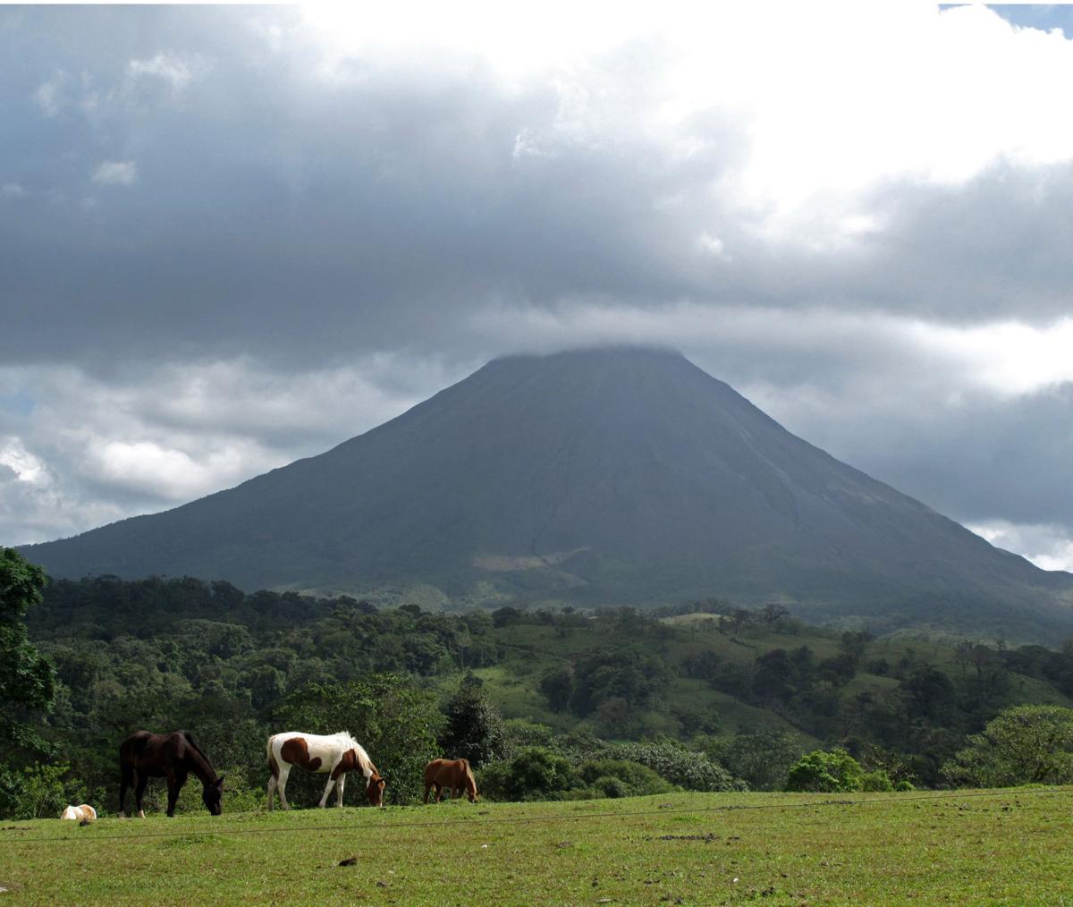 The Arenal Volcano, perhaps one of Costa Rica's most notable topographical features, is surrounded by a national park and is near rural tourism sites as well as spots for zip lining, whitewater rafting and soaking in the hot springs.