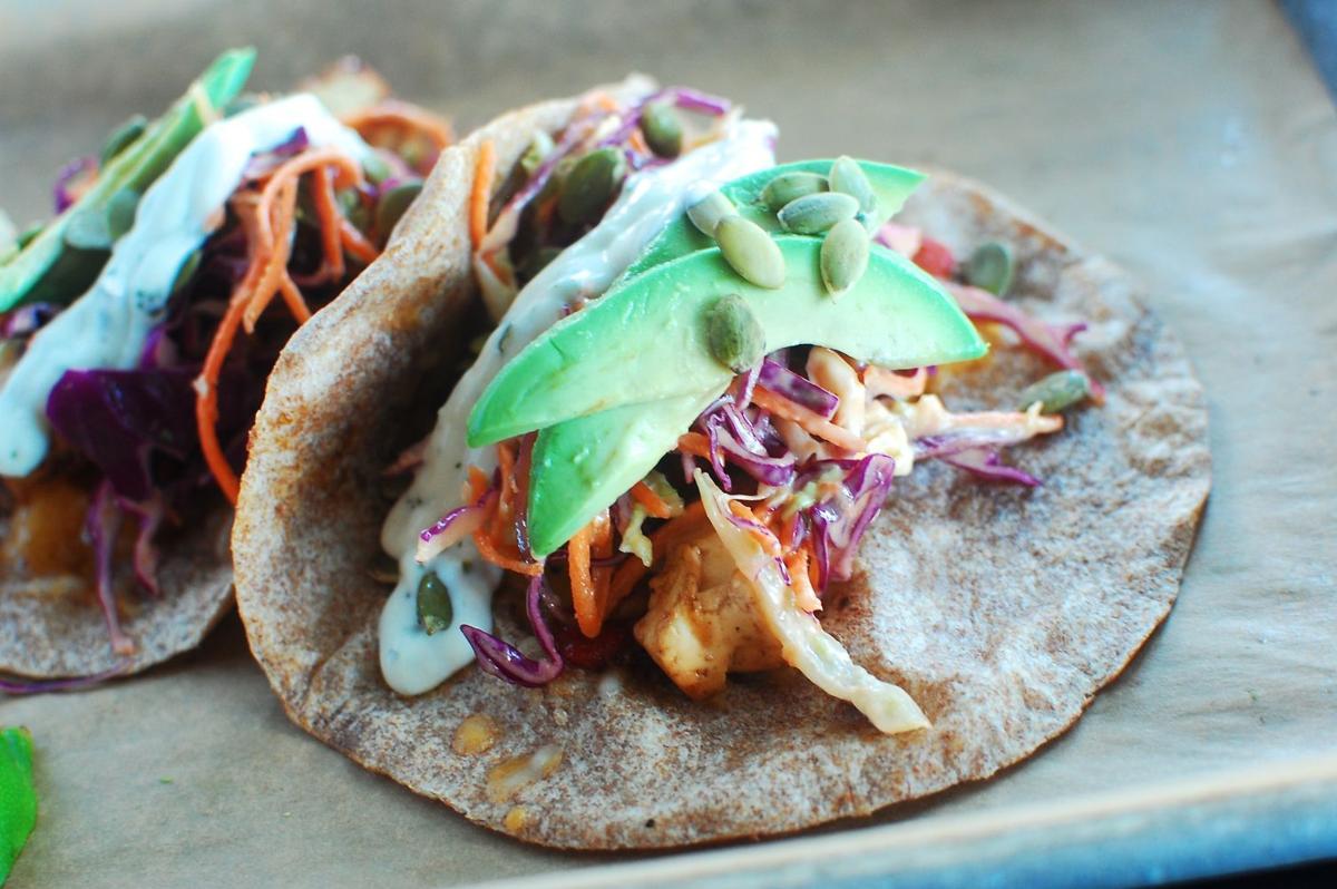 Taco No. 27: Tofu tacos at the juice bar? Yes please!