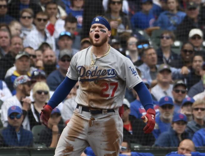 Dodgers Cubs Baseball, Alex Verdugo (LE)