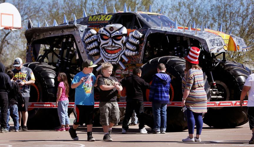 Monster truck visits Roadrunner Elementary