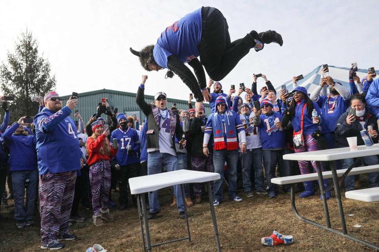 Bills fans tailgating in KC