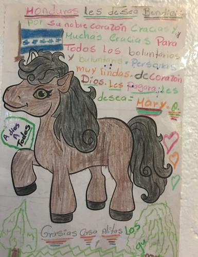 Honduran child's drawing at Casa Alitas
