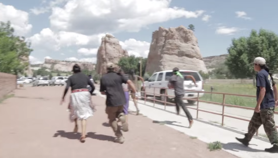 John McCain chased by Oak Flat protestors