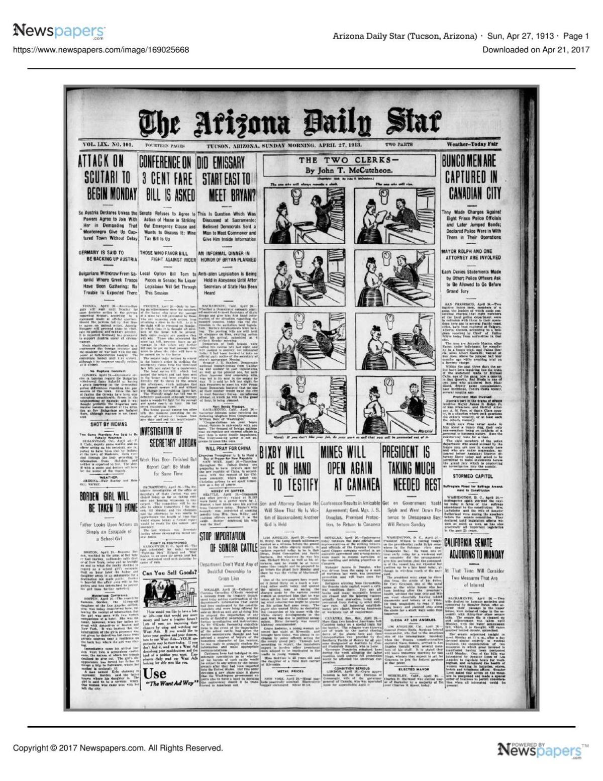 Arizona Daily Star front page April 27, 1913.pdf