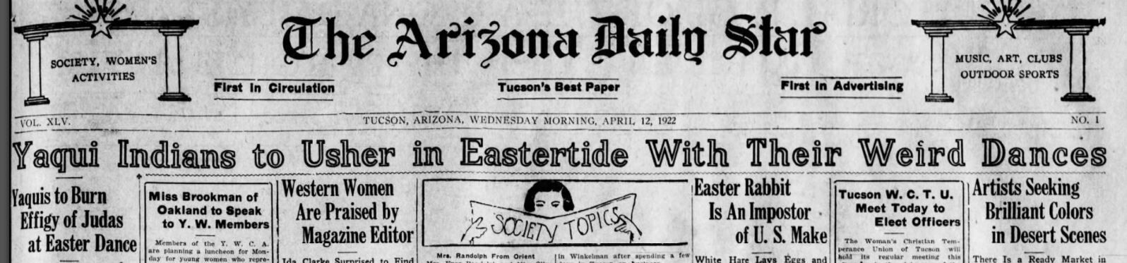 Arizona Daily Star, 1922