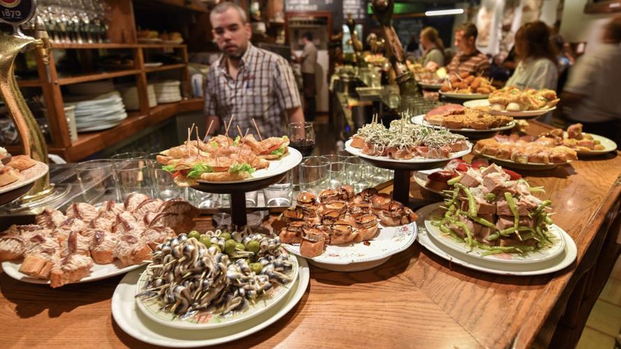 In cities like San Sebastián, bars offer plenty of pintxos– the Basque Country’s version of tapas. (Cameron Hewitt, Rick Steves’ Europe)