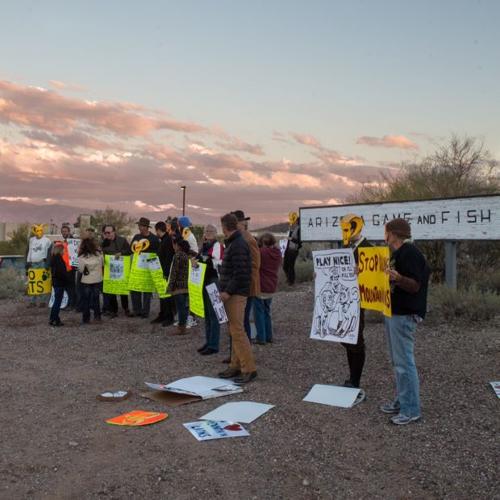 Friends of Wild Animals protest