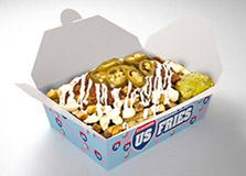 Poutine nacho style with veggies
