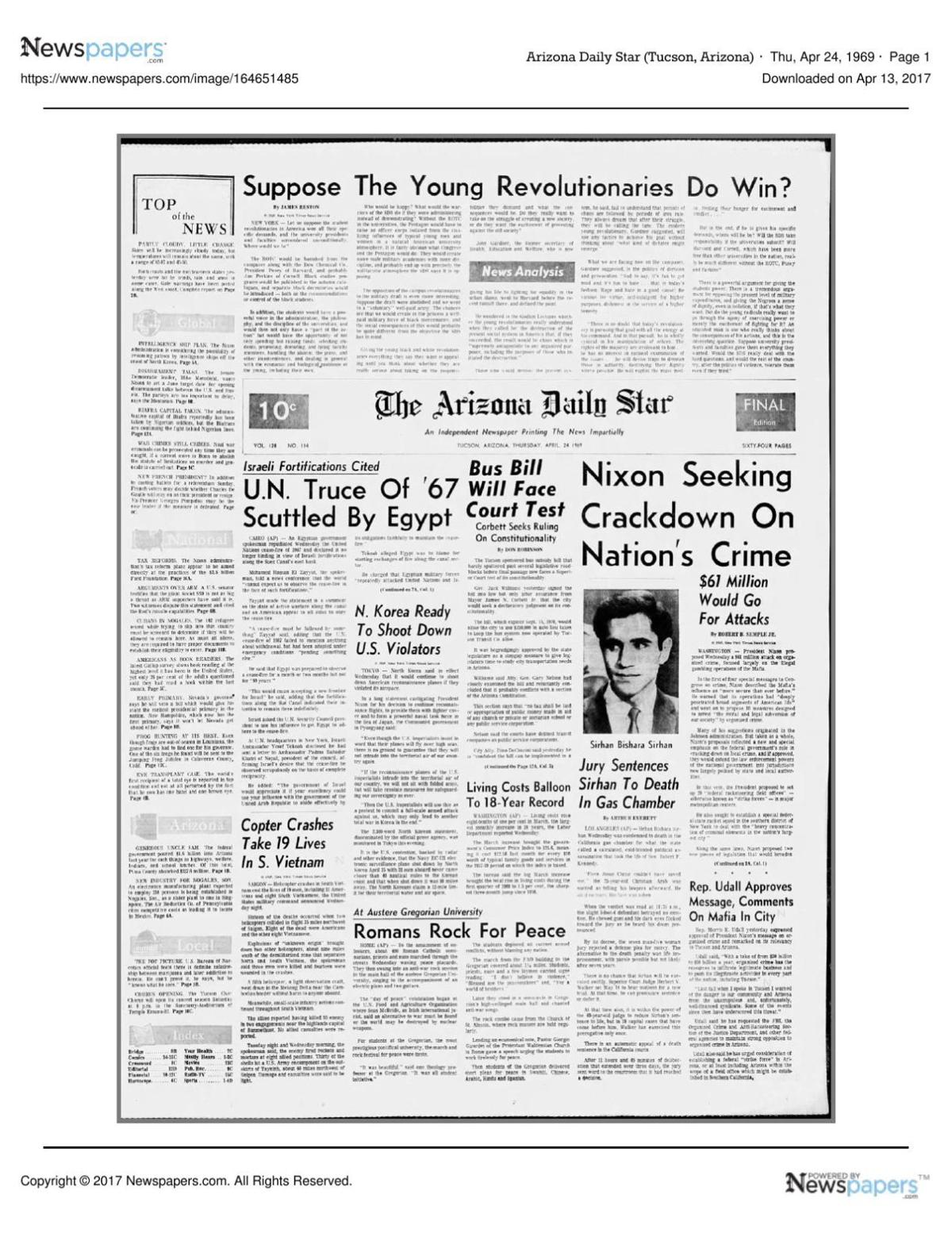 Arizona Daily Star front page April 24, 1969.pdf