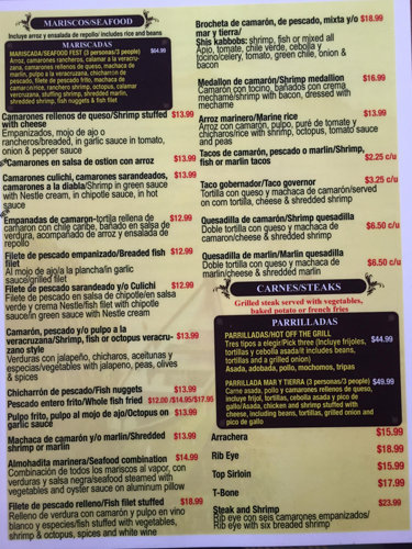 La Bocanita menu