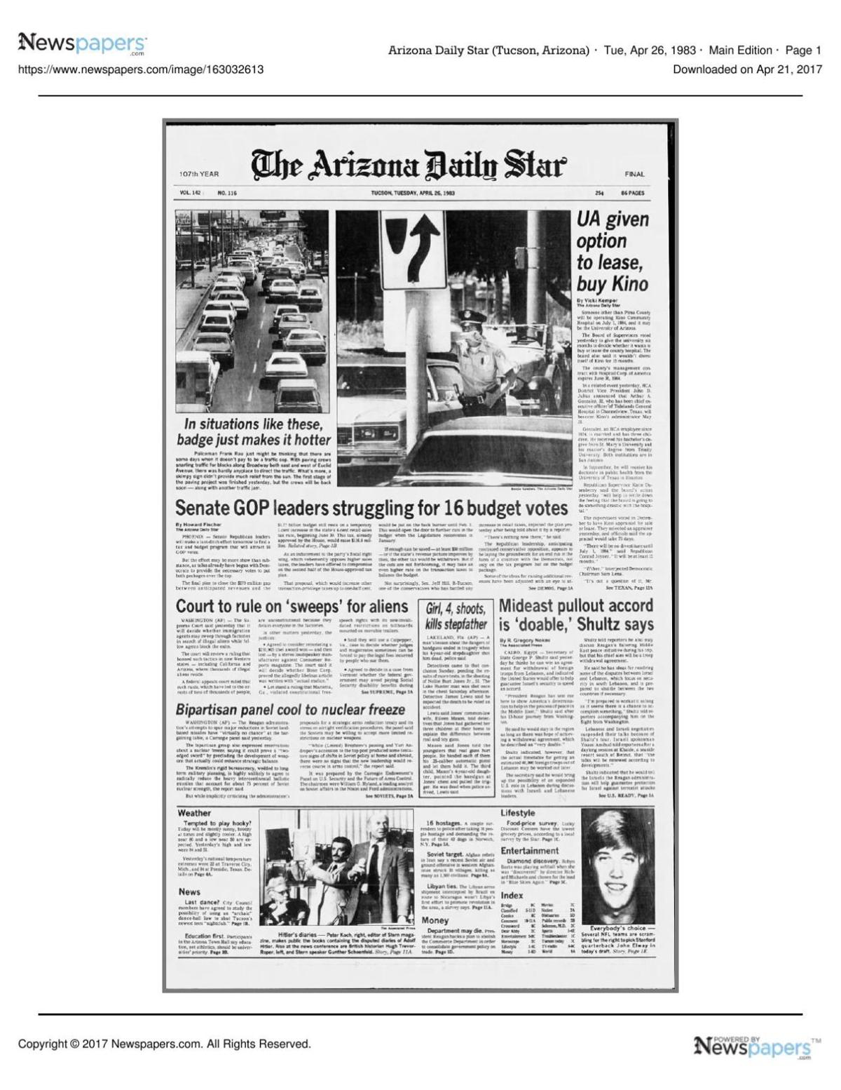 Arizona Daily Star front page April 26, 1983.pdf