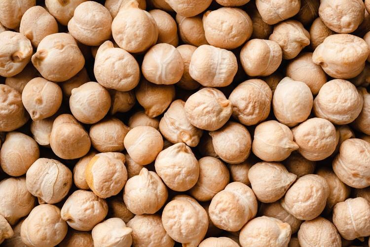Chickpeas close up