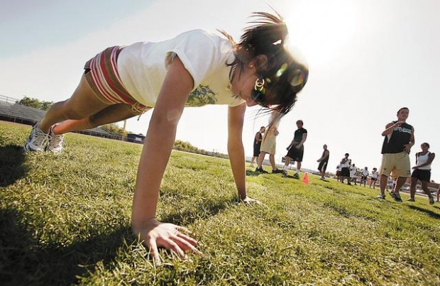 Readying for Powder Puff rough stuff  