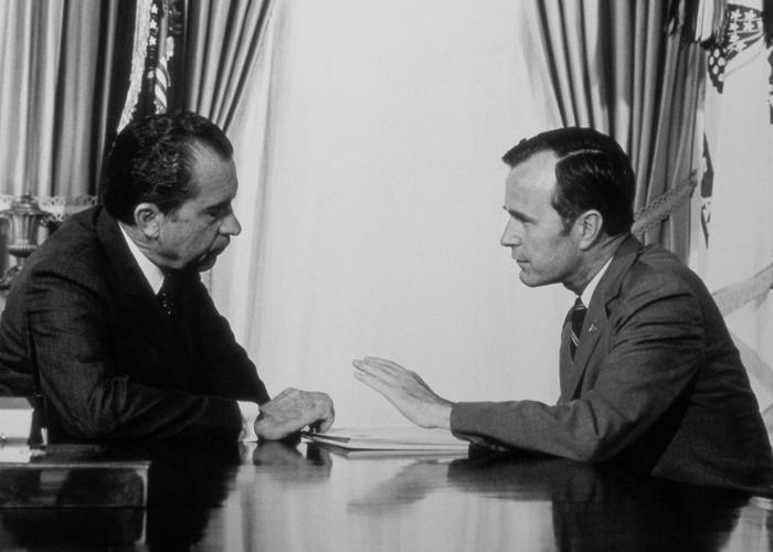 George Bush with President Nixon