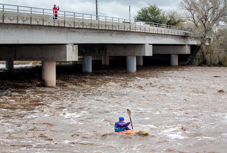 Kayaker on the Rillito
