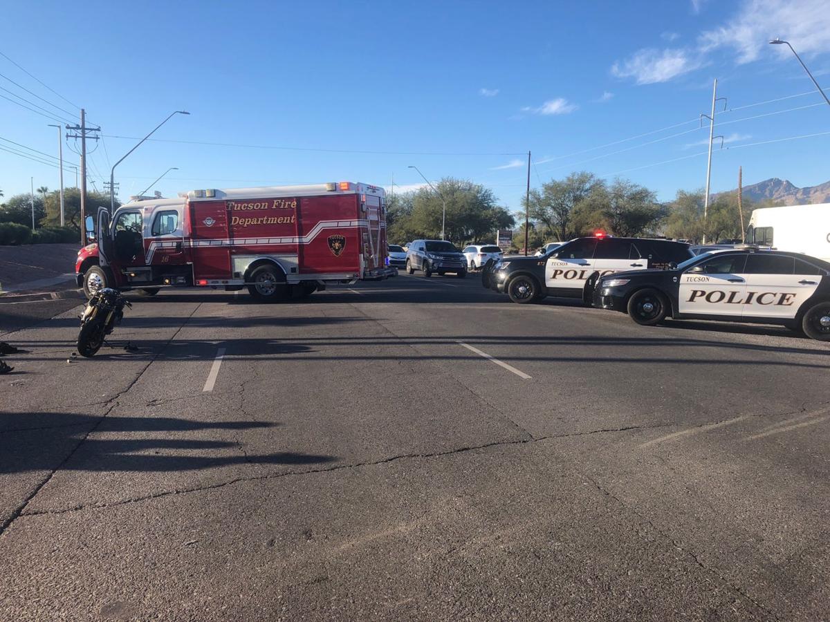 Motorcycle crash scene