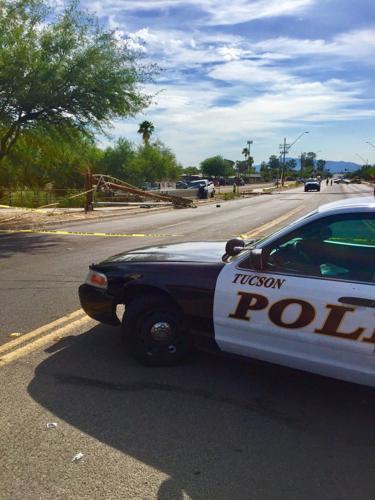 Down power lines on Ajo Way