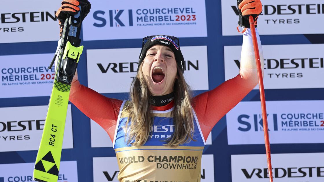 Jasmine Flury’s downhill win at ski worlds aided by warm weather