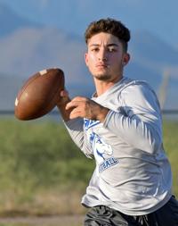 QB Jovoni Borbon was a Sierra Vista Superman in last week's shutout win over Ironwood Ridge