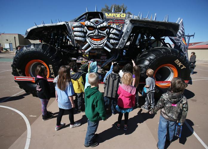 Monster truck visits Roadrunner Elementary