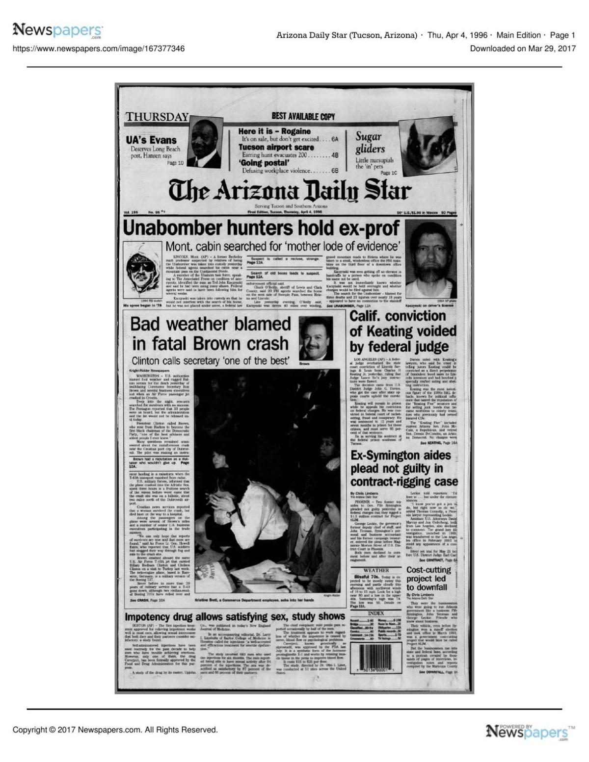 Arizona Daily Star front page April 4, 1996.pdf