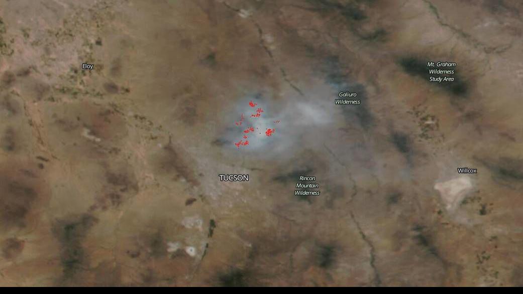 Tucson's Bighorn Fire Wildfire's smoke can be seen from space