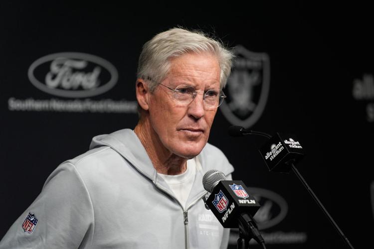 Chiefs Raiders Football Pete Carroll