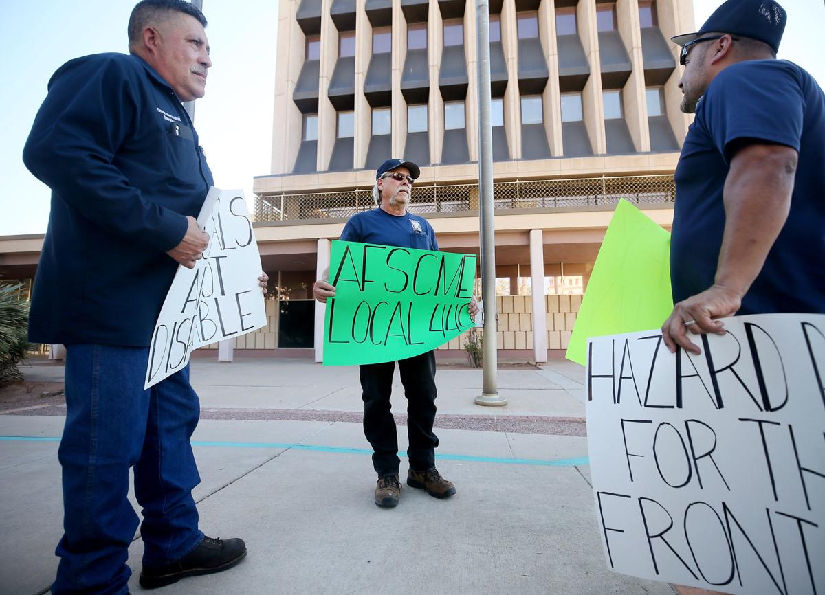 Tucson city workers, protest, coronavirus