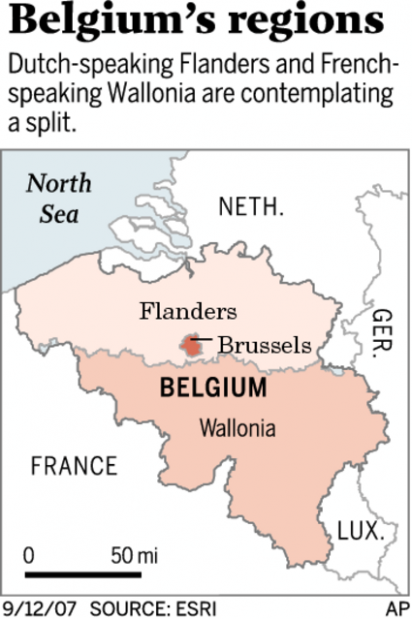 Belgium weighs splitting in two  