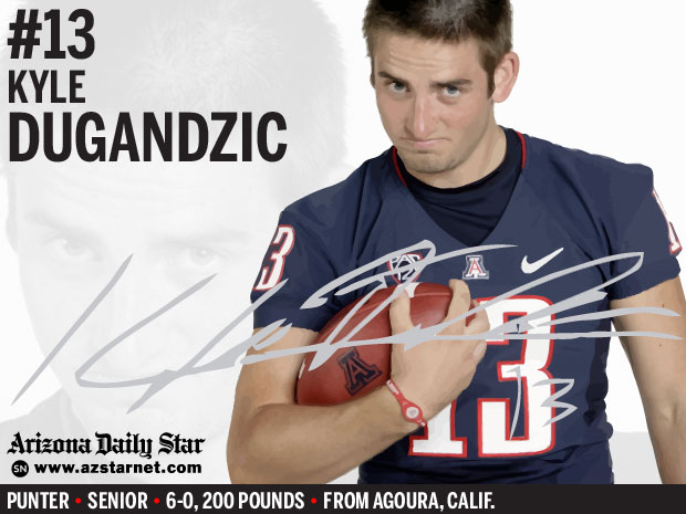 University of Arizona Wildcats punter Kyle Dugandzic