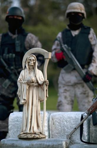 Santa Muerte común de ambos lados de la frontera   