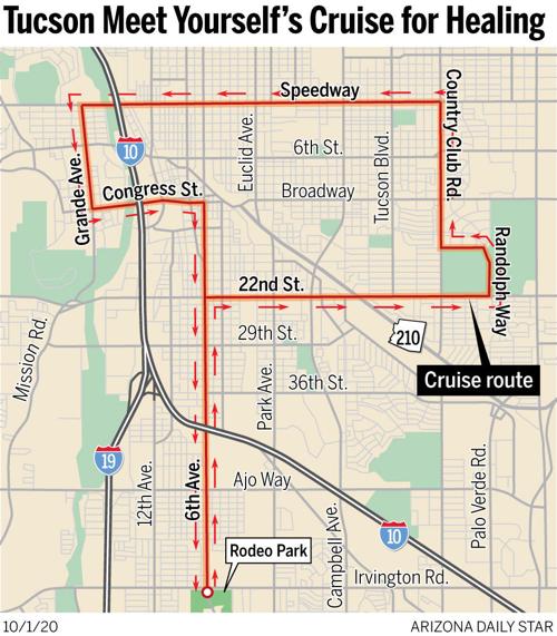 Tucson Meet Yourself's Cruise for Healing route map