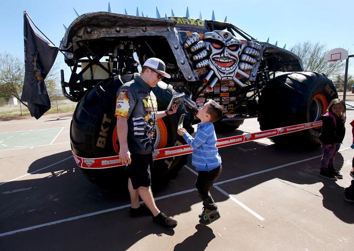 Monster truck visits Roadrunner Elementary