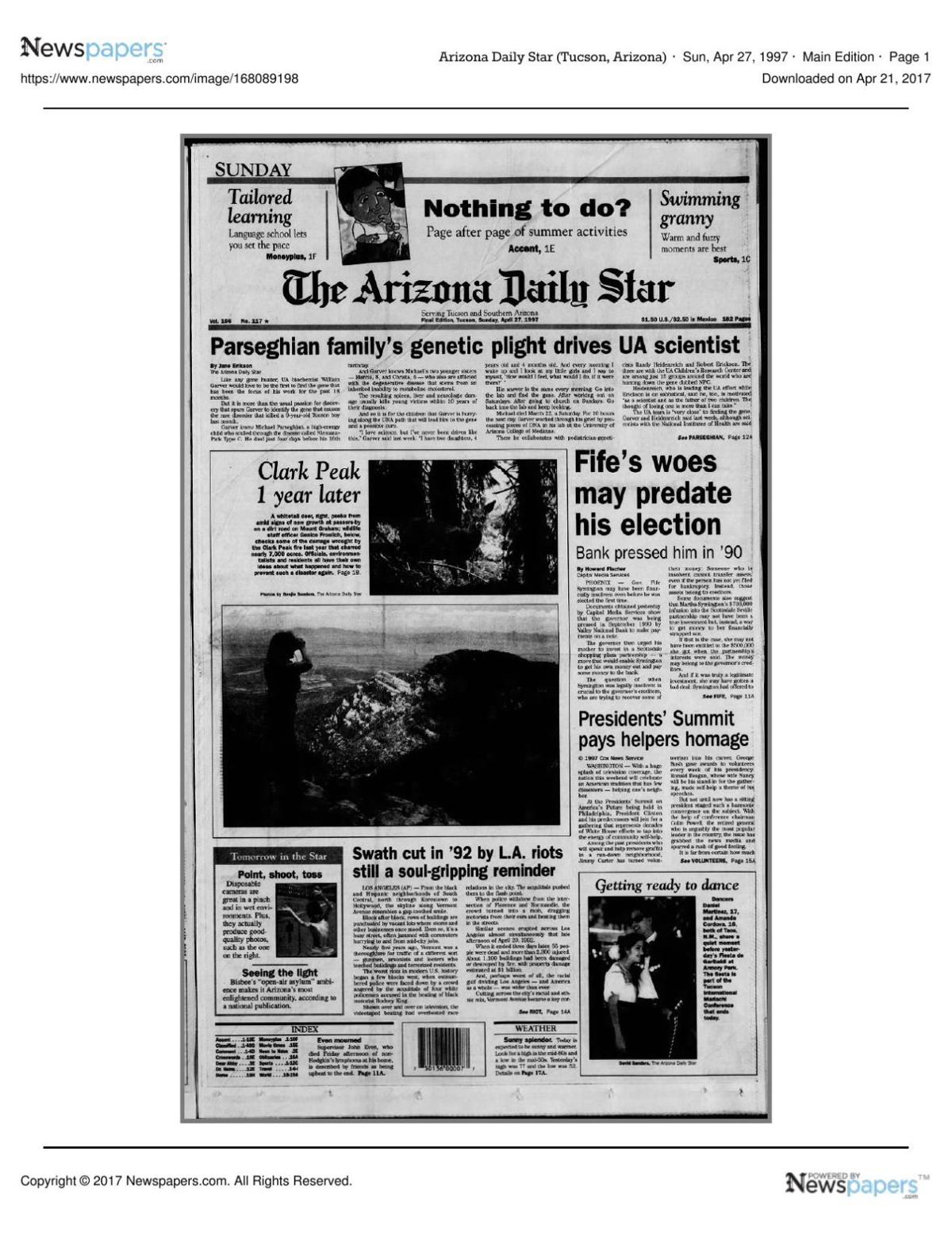 Arizona Daily Star front page April 27, 1997.pdf