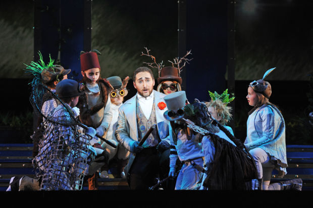 A girl, a boy and a magic flute