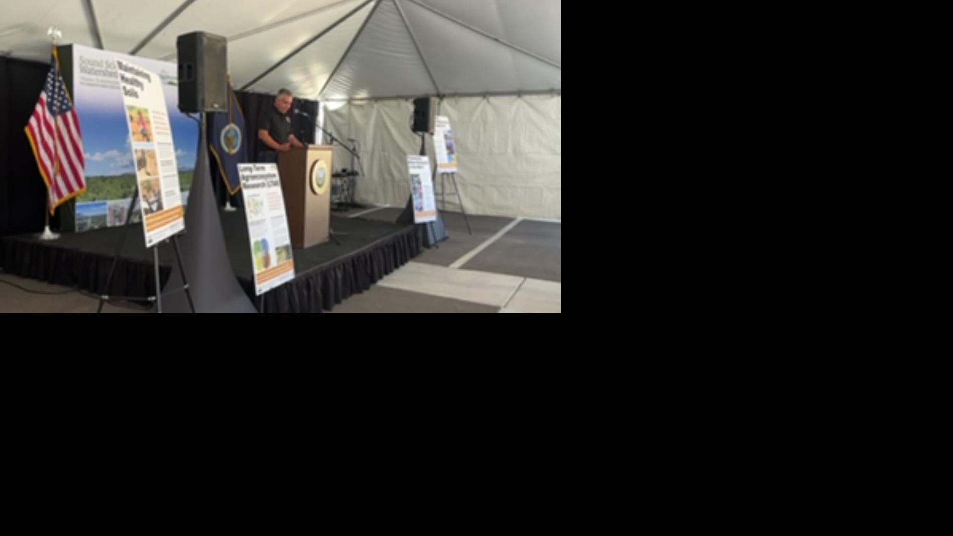 Rep. Juan Ciscomani speaks at a celebration for the opening of the U.S. Department of Agriculture (USDA)'s Agricultural Research Service (ARS) Southwest Watershed Research Center