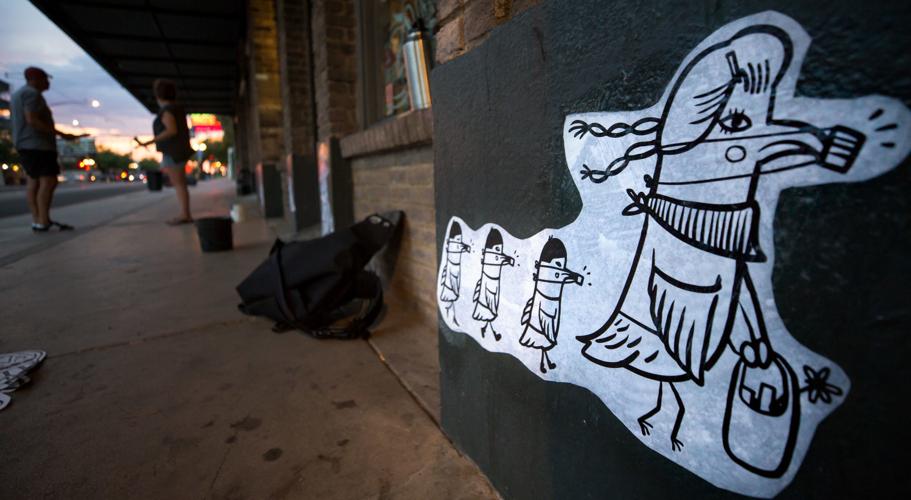 Mask campaign on 4th Ave.